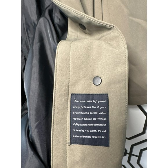 London Fog Ladies Army Green Zip Up Casual Trench Coat/Jacket Size Small Regular - Picture 7 of 7